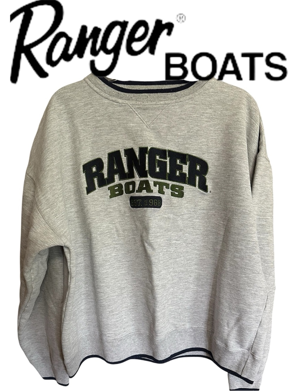 Ranger Boats Embroidered Logo Crewneck Sweatshirt-Size L